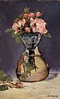 Moss Roses In A Vase by Edouard Manet